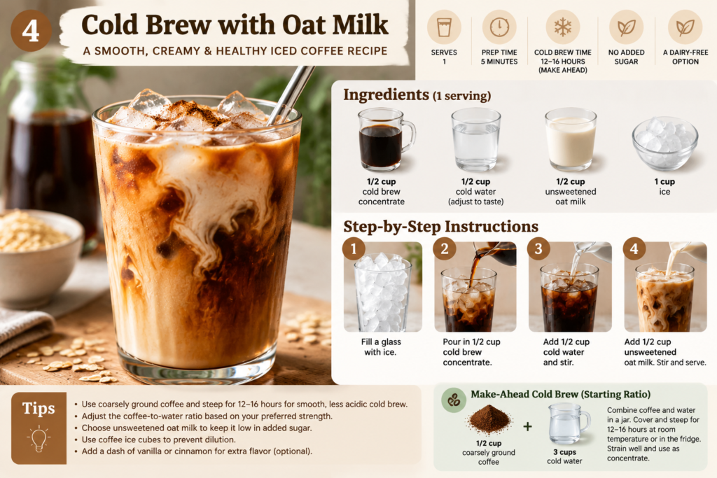 Healthy Cold Brew with Oat Milk