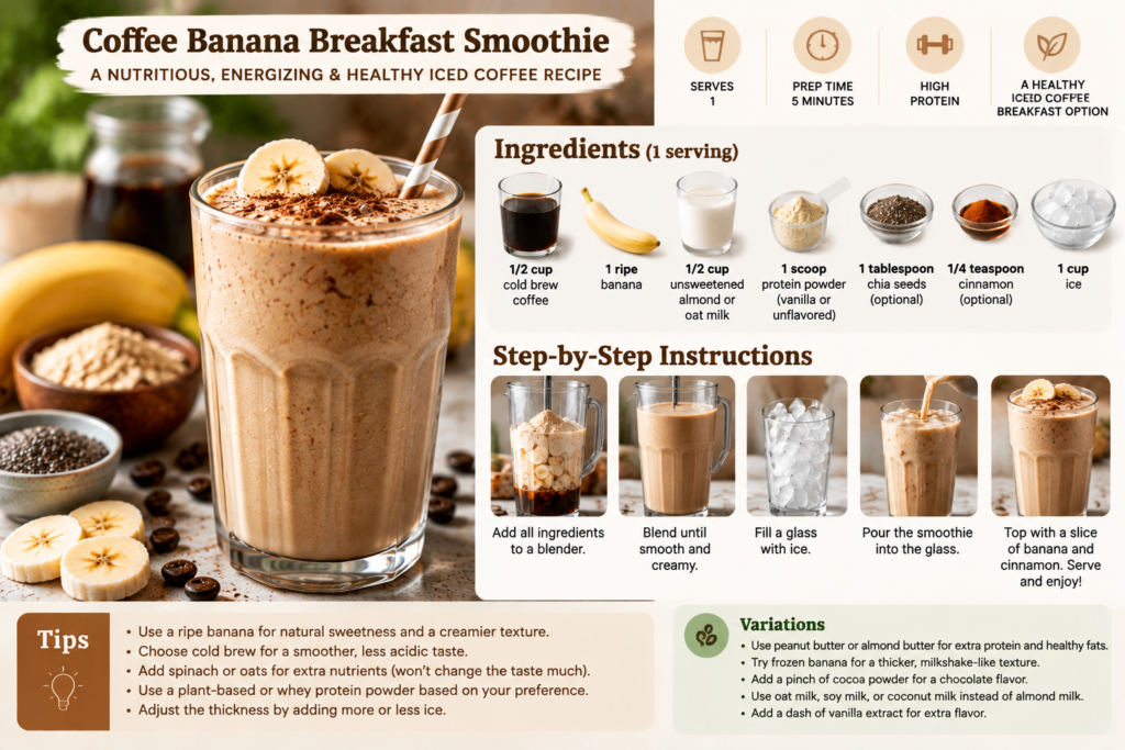 7. Healthy Coffee Banana Breakfast Smoothie