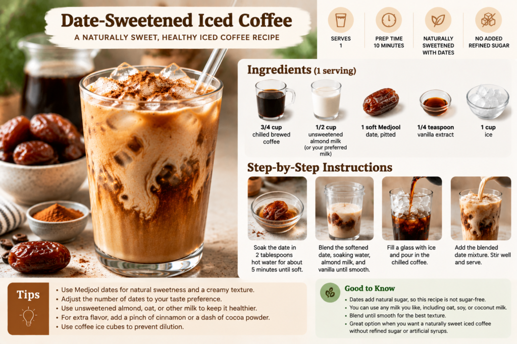 6. Date-Sweetened Iced Coffee