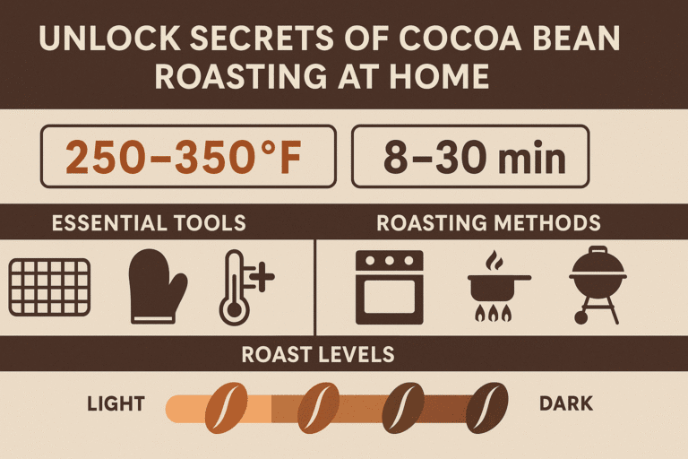cocoa beans roasting