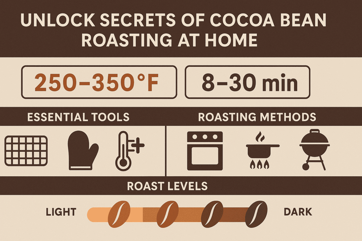 cocoa beans roasting