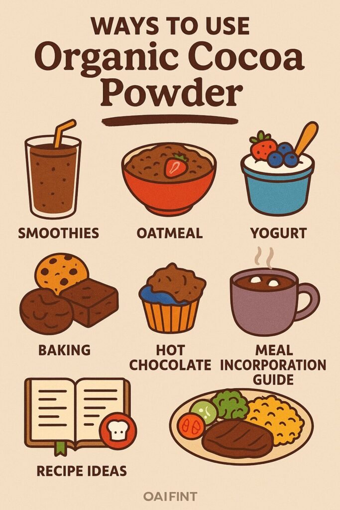 Ways to incorporate organic cocoa powder into everyday meals
