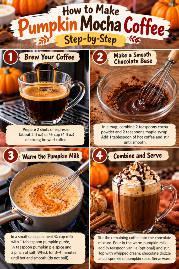 How to Make Pumpkin Mocha Coffee Step by Step